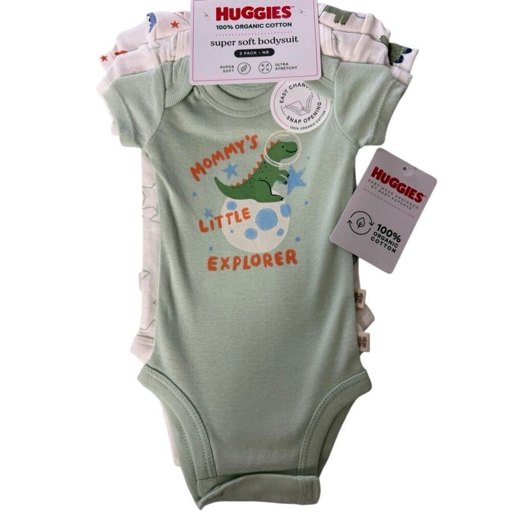 HUGGIES 3 Months 3 piece Boys Bodysuit Set